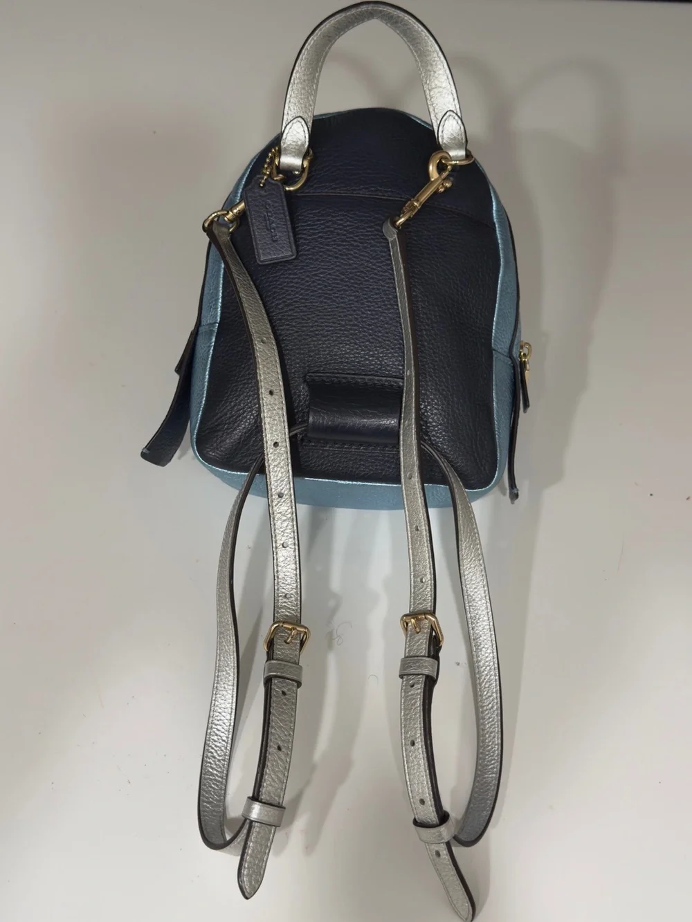 Coach Andi Colorblock Metallic Multicolor Leather Convertible Backpack F49122